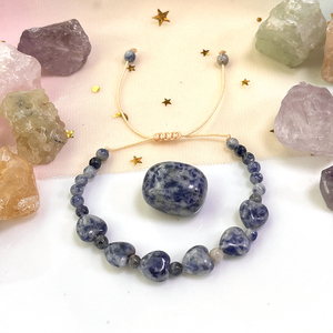 Braccialetto con Cristalli di Guarigione Reiki, Pietre Naturali, Energia dell'Amore, Bilanciamento Yoga, Perline a Cuore, Bracciale Intrecciato, Regalo di Anniversario - Product Image 4