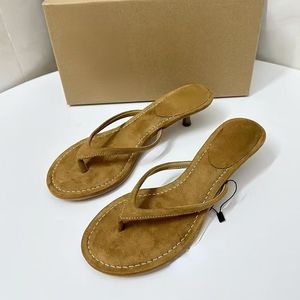 Best Selling Sandali Tacchi Stiletto 3CM Low Mules Toe <b>Ring</b> Summer Heels for Ladies <b>Thin</b> Heels - Product Image 6