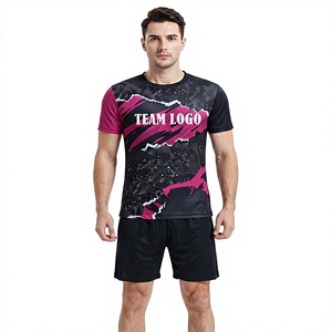 ชุดฟุตซอลแบบกำหนดเองสำหรับผู้ชาย เสื้อฟุตซอลและกางเกงขาสั้นระบายอากาศ แห้งเร็ว พิมพ์ลายแบบ Sublimation สำหรับทีมกีฬา - Product Image 1