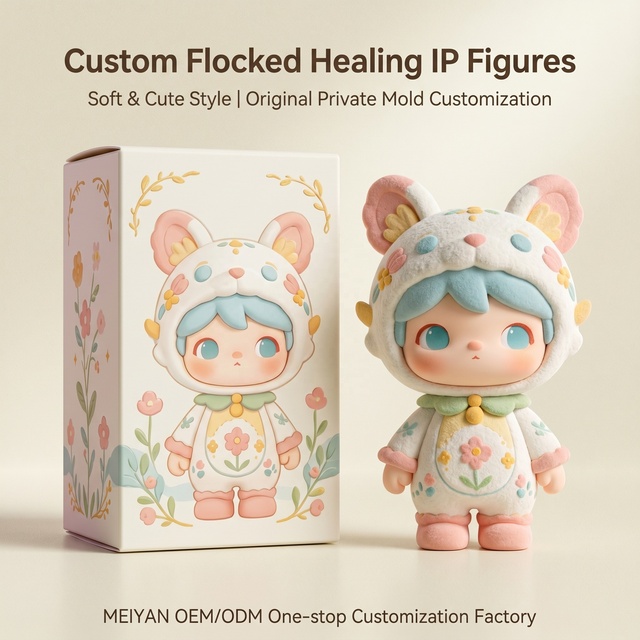 MEIYAN Custom Blind Box Flocked Textured Healingthemed IP Figurines Blind Boxes Wholesale Vinyl Figure Toys for Promotional Gift