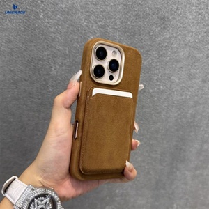 Étui en <span class=keywords><strong>Alcantara</strong></span> pour <span class=keywords><strong>iPhone</strong></span> <span class=keywords><strong>14</strong></span> <span class=keywords><strong>Pro</strong></span> Max, étui pour <span class=keywords><strong>iPhone</strong></span> 17, porte-cartes pour <span class=keywords><strong>iPhone</strong></span> 18, étui portefeuille en cuir - Product Image 5