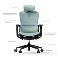 Chaise de bureau ergonomique en maille avec repose-pieds, appui-tête réglable, soutien lombaire, chaise de direction inclinable et pivotante pour le bureau