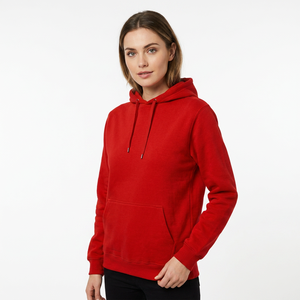<b>Men's</b> Black Hooded Fleece <b>Sweatshirt</b> Regular Fit Solid Color Casual Knitted Pullover with Pocket Autumn Wear - Product Image 3