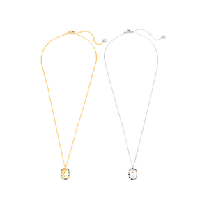 Collar con Colgante Angelina C, Oro, Plata, Acero Inoxidable, Pavé de Circonia Cúbica, Minimalista, para Uso Diario, Unisex, Regalo - Product Image 4