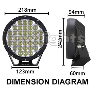 Nueva Luz LED de Conducción de Alto Rendimiento de 12V 24V 6000K de 9 Pulgadas 4x4 para Camiones Todoterreno y Tractores, 370W 5D - Product Image 3