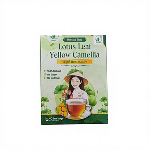 Mezcla de Té de Hierbas de Camelia Amarilla y Hoja de Loto, Premium, 2G, Sin Azúcar, 100% Natural, Apoyo para la Salud, Marca NMPT, Orgánico, Vietnam - Product Image 1