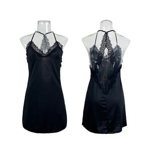 Camisón Sexy con Escote en V y Espalda Descubierta, Camisones de Color Sólido para Mujer - Product Image 6