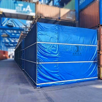 Bâche en PVC enduit 620 GSM, tissu renforcé imperméable en rouleau pour rideau latéral de poulailler