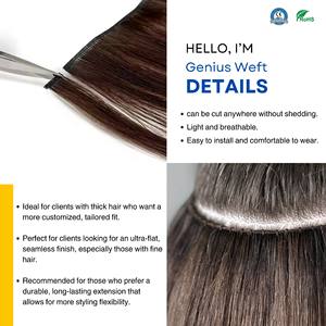 Extensión De Cabello Rizado Genius Weft Invisible De Onda Natural Color Balayage Ruso Double Drawn Al Por Mayor De Gran Venta - Product Image 4