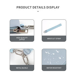 Disponibile Borsa da Polso Multifunzionale Stile Lulu in PU Tinta Unita per <span class=keywords><strong>Donna</strong></span>, <span class=keywords><strong>Portafoglio</strong></span> Due-in-Uno Portatile per Uso Quotidiano Cina - Product Image 2