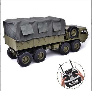 Camión <span class=keywords><strong>RC</strong></span> Hengguan Trasped HG P801 WE8011 con Capota HEMTT <span class=keywords><strong>8X8</strong></span> 16CH 1/12, Sonido y Luces Eléctricas, Control Remoto, Juguete de Grado Profesional - Product Image 4