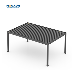 Mooxon Pergola extérieure en aluminium toit motorisé bioclimatique pare-soleil réglable <span class=keywords><strong>abri</strong></span> <span class=keywords><strong>de</strong></span> <span class=keywords><strong>jardin</strong></span> - Product Image 5