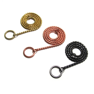 Chaîne de serpent collier étrangleur pour chien en acier inoxydable chiot animal de compagnie spectacle métal Slip collier ras du cou chaîne formation marche pour <span class=keywords><strong>bouledogue</strong></span> français - Product Image 2