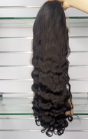 Pengiriman Cepat SDD 300% Density Rambut Vietnam 13x4 Tanpa Lem Double Drawn Bangs Transparent Lace Curly Deep Wave Wig Rambut Asli Manusia
