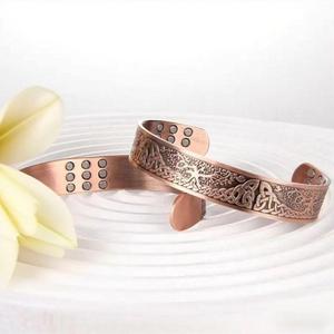 Commercio all'ingrosso <span class=keywords><strong>ventisette</strong></span> pietre magnetiche Tree Life Open bracciale da uomo stile Vintage in lega Hot-seller per regali di festa - Product Image 2