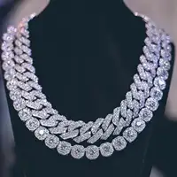 Miss Jewelry Gold Plated Diamond Iced Out Miami Cuban Link Chain for Men and Women