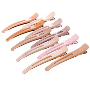 Pinzas para el Cabello con Logotipo Personalizado, Color <span class=keywords><strong>Caramelo</strong></span>, para Peluquería y Maquillaje, Pinza <span class=keywords><strong>de</strong></span> Pico <span class=keywords><strong>de</strong></span> Pato Duradera para Mujer - Product Image 3