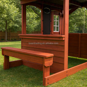 Juego de juegos duradero con tobogán y banco para niños, bebés y niños pequeños, juguete de exterior para patio trasero, columpio de madera para exteriores. - Product Image 2