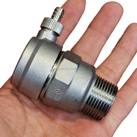 Soupape de décharge de pression automatique en acier inoxydable avec filetage mâle de 1/2 pouce, soupape de sécurité, soupape de décharge de pression