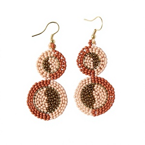 Triple Circle Seed Bead Boho Fashion <b>Earrings</b> Jewelry Glass Bead <b>Earrings</b> Handmade Dangle <b>Earrings</b> For Women Girls New - Product Image 2