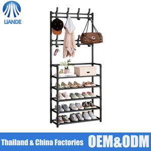 رف أحذية متعدد الوظائف قابل للفصل وعصري ومتين ومحمول ومقاوم للماء مصنوع من الفولاذ لغرفة المعيشة والمستودعات - Product Image 1