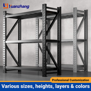 מדפים מודולריים חזקים במיוחד עם ברגים, רב-שכבתיים, לאחסון במחסן, מתאימים למשטחי אחסון. - Product Image 1