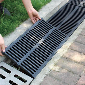 Système de caniveau de drainage de pluie <span class=keywords><strong>extérieur</strong></span> moderne pour maison, jardin et garage, en plastique HDPE durable et anticorrosion - Product Image 5