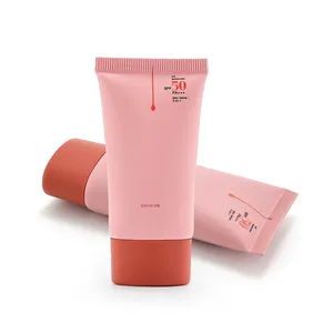 Cosmetic 15ml Soft Pink Plastic Lotion Containers Squeeze Empty Makeup Tube Refillable Bottles Cream Packaging