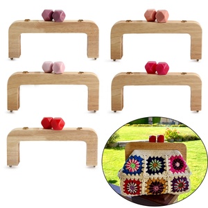 Poignée de <span class=keywords><strong>sac</strong></span> en <span class=keywords><strong>bois</strong></span> 20x8cm - Poignées en <span class=keywords><strong>bois</strong></span> naturel massif pour sacs DIY, fabrication de sacs à main, vente en gros - Product Image 3