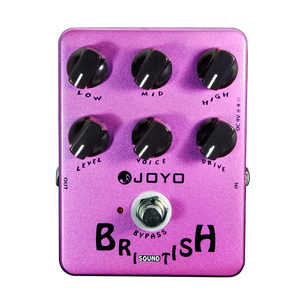 Pédale de <span class=keywords><strong>guitare</strong></span> JOYO JF-16 BRITISH SOUND Overdrive, offre des sons <span class=keywords><strong>d</strong></span>'overdrive chauds et harmoniques, simulation <span class=keywords><strong>d</strong></span>'<span class=keywords><strong>ampli</strong></span> classique. - Product Image 1