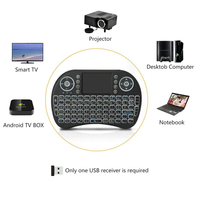 Souris Air I8 sans rétroéclairage, mini clavier sans fil AZERTY, espagnol, français, portugais, russe, brésilien, avec pavé tactile