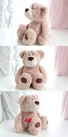 Ours en peluche mignon grand animal en peluche grand ours avec coeur d'amour pour petite amie enfants saint-valentin de noël