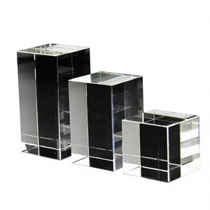 Bloc de cristal K9 transparent industriel pour gravure de logo personnalisé, base de récompense - Product Image 1