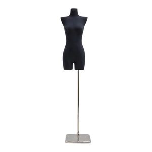Black White Abstract <strong>Female</strong> Face Half Body <strong>Dummy</strong> Mannequin <strong>Plastic</strong> Clothing Store Display Stand Flat Shoulder Full Body - Product Image 1