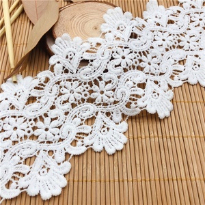 Dentelle française <span class=keywords><strong>brodée</strong></span> en <span class=keywords><strong>soie</strong></span> de lait, tissu doux pour la maison, accessoires en dentelle blanche, dentelle perlée pour mariage, décorations de vêtements en gros - Product Image 6