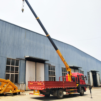 Grue de camion à plateforme télescopique autoportante télécommandée hydraulique HAOY 5 tonnes
