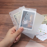 NOUVEAU A6 A7 Cash Envelope Binder Pocket Frosted PP Budgeting Pockets Side Loading Zipless Punched Budget Envelope Money Organizers