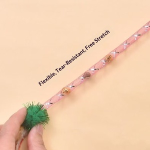 Nuovo Giocattolo per Gatti 2026: Tubo a Rete Interattivo con Piuma e Campanello, Giocattolo da Mordere Resistente per la Dentizione, Sicuro per i Denti, Colorato e Divertente per Gatti - Product Image 3