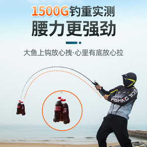 Caña de Pescar de Fibra de Carbono Tipo M de 2 Secciones con Guías SIC, Juego de Carrete de Baitcasting y Spinning para Pesca en Lago - Product Image 4