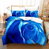Grosir murah mewah 3 buah kain poliester dicetak bunga rumah pernikahan Set tempat tidur 3d