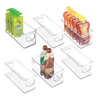 Garde-manger Armoire Réfrigérateur Congélateur Étagères Comptoir Snacks Titulaire En Plastique Cuisine Organisateur De Stockage Titulaire Bin avec Poignées