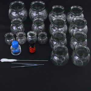 Китайские традиционные стеклянные баночные терапевтические наборы, безопасные вакуумные баночки разных размеров для терапии тела и ног - Product Image 5