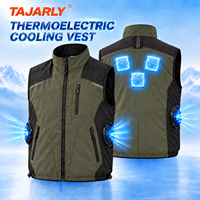 TAJARLY Gilet de refroidissement Peltier 5V 3A avec grande plaque SUS304 de 5x5cm et double ventilateur, vêtement de travail industriel d'été, protection contre les coups de chaleur