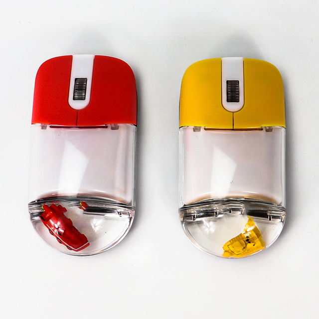 2020 Cute Popular Luxury Gaming Smallest Computer Mouse Wireless USB Battery Powered Acrylic Waterproof Oval Shape Animal