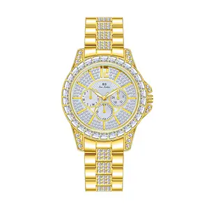 2024 hot new watch manufacturer direct sales foreign trade overseas popular luxury square diamond rhinestone full diamond watch