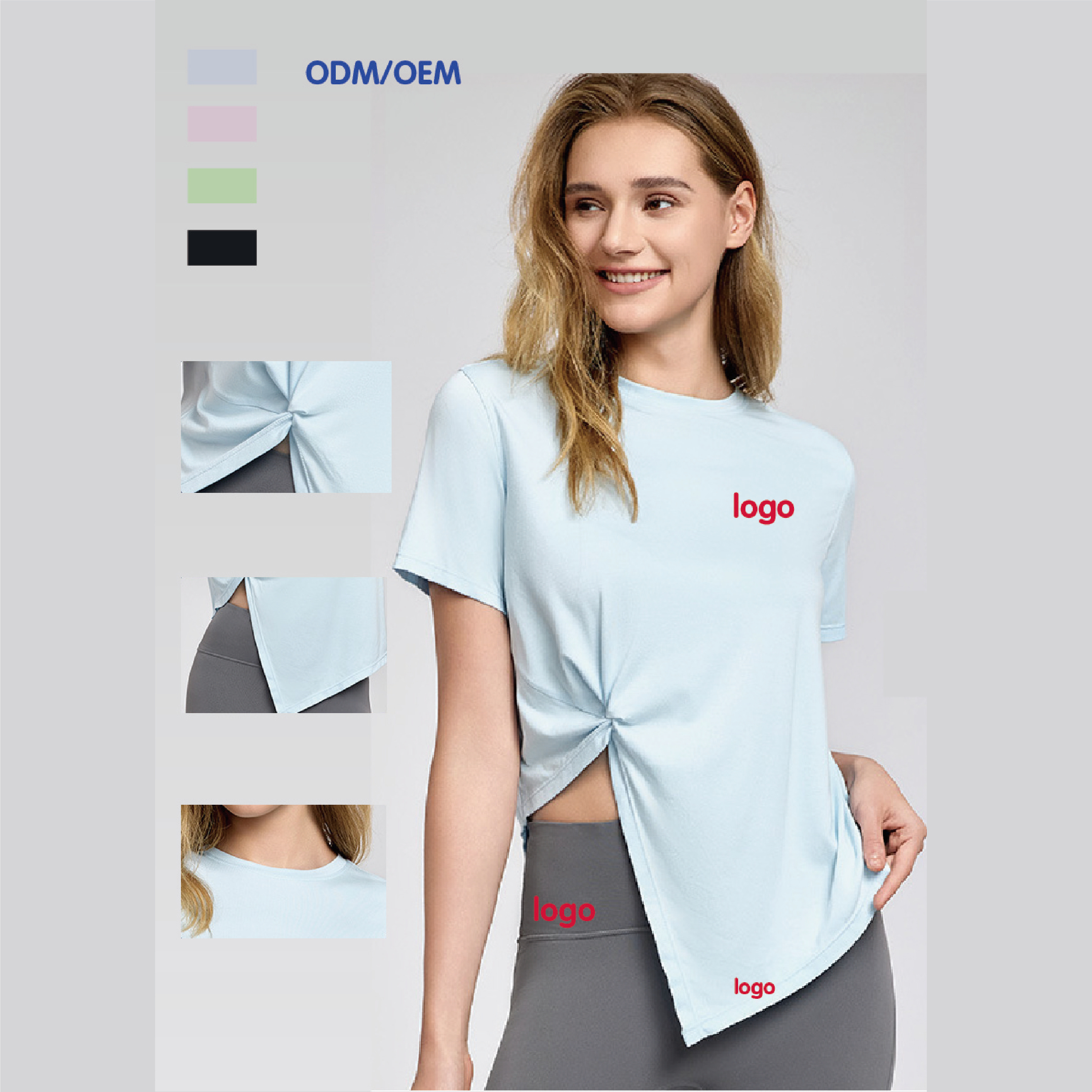 00G-Womens Yoga Short Sleeve Top Crew Neck Flattering Fit Versatile for Yoga and Fitness Supplier