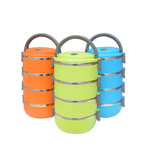 RU High Quality Copper 4-Layer Modern Eco-Friendly Rectangle Heatable Food Carrier Lunch <b>Box</b> with Detachable Design Hotsales - Product Image 2
