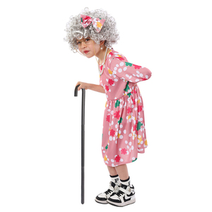 Disfraz de Abuela para Fiesta, Disfraz de Anciano para Halloween, Disfraz de Poliéster para Actuaciones Infantiles en Escenario, TV y Cine - Product Image 1