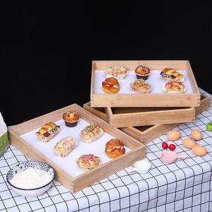 Bamboo Bread <b>Tray</b> Rectangular Cake Pastry <b>Baking</b> <b>Tray</b> Food Display <b>Storage</b> <b>Tray</b> Simple Style Solid Color - Product Image 4