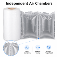 Rouleau de film gonflable en PE pour l'emballage de cartons avec protection amortissante, gain de place
